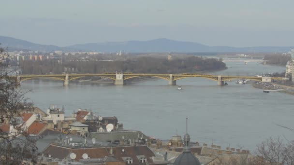 Panoramatický Výhled Margaret Bridge — Stock video
