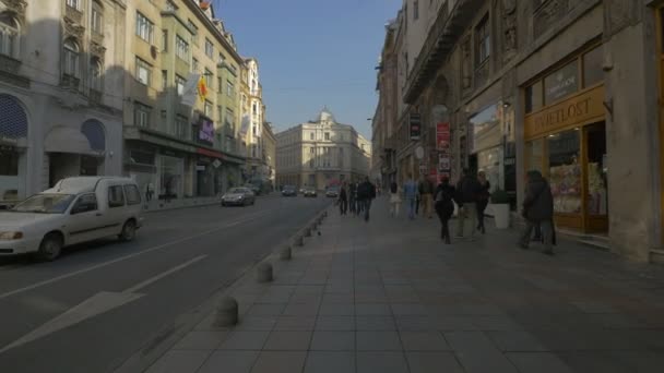 Οδός Μαρσάλα Τίτα Στο Σεράγεβο — Αρχείο Βίντεο