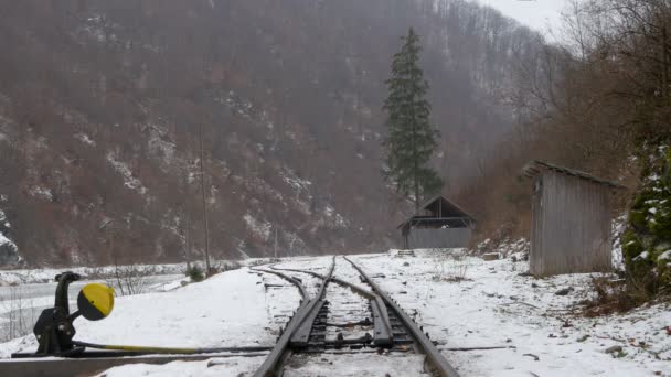 Železniční Vlečka Výhybka — Stock video
