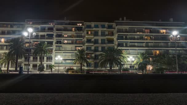 建筑物的夜间时间 — 图库视频影像
