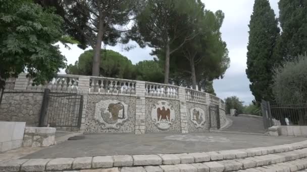 Muro Pietra Del Jardin Albert Nizza — Video Stock