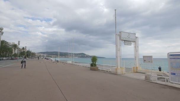 Praia Voilier Por Promenade Des Anglais Nice — Vídeo de Stock