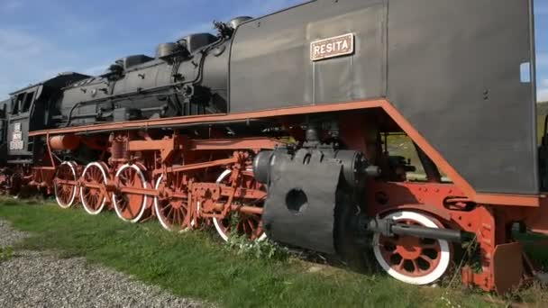 Vintage Locomotiva Vapor Conceito Viagem — Vídeo de Stock