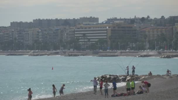 Pessoas Beira Mar — Vídeo de Stock