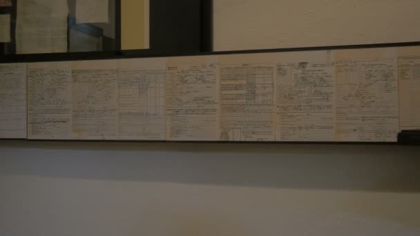 Документ Документами Друкарською Машинкою Які Можна Побачити Музеї — стокове відео