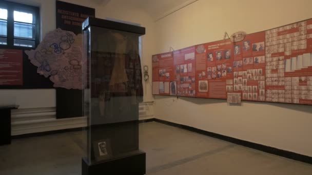 Toon Etalage Sighet Memorial Museum — Stockvideo