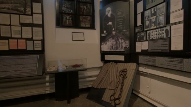 Выставочный Зал Мемориального Музея Сигета — стоковое видео