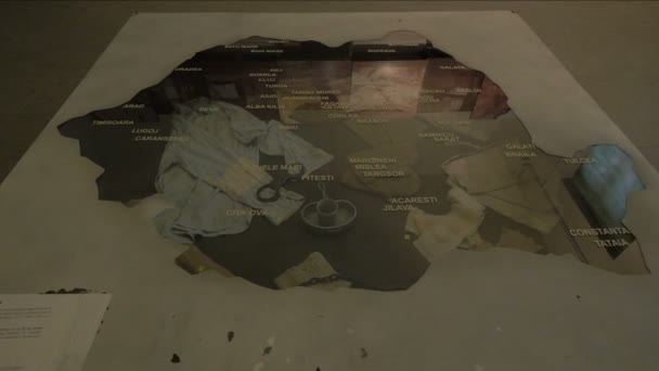 Виставка Меморіальному Музеї Сигета — стокове відео