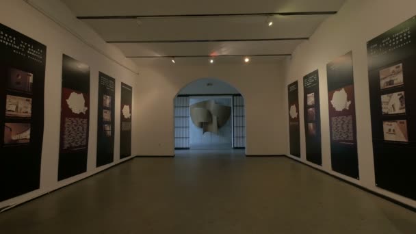 Δωμάτιο Χάρτες Δει Στο Μουσείο Μνημείων Sighet — Αρχείο Βίντεο