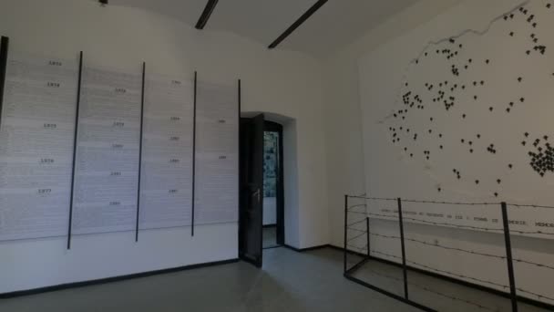 Kaartenkamer Sighet Memorial Museum — Stockvideo