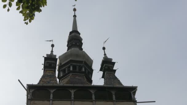 View Clock Tower Spires — Stock Video