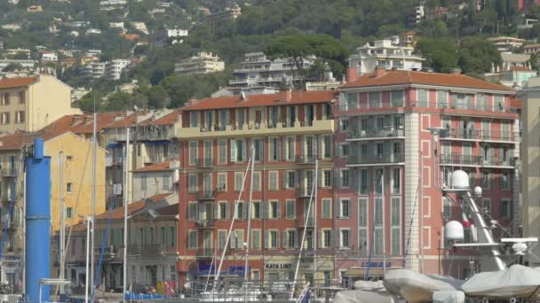 Edifícios Perto Porto — Vídeo de Stock