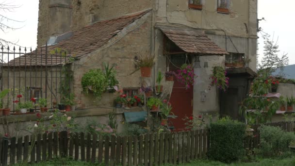 Traditionele Oude Huizen Oude Stad — Stockvideo