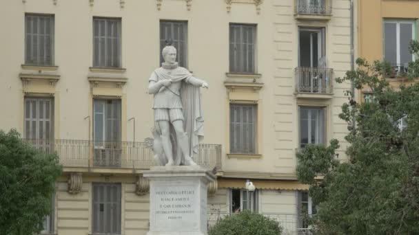 Estátua Carlo Felice Nice — Vídeo de Stock