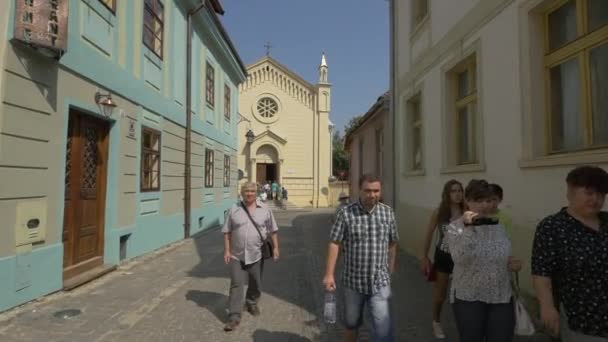 Visitando Igreja Católica Romana São José — Vídeo de Stock