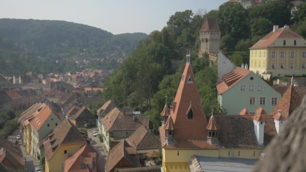 Sighisoara Old Roofs — Stock Video