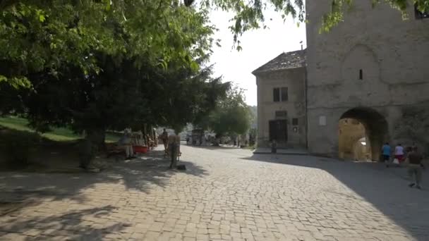 Πλατεία Μουσείου Στο Φρούριο Της Σιγκισοάρα — Αρχείο Βίντεο