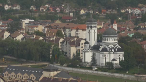 Katedral Ortodoks Jalan Andrei Saguna — Stok Video