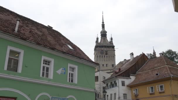 Saat Kulesi Hermann Oberth Meydanı Ndan Görüldü — Stok video