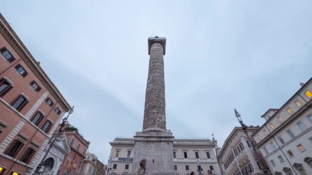 Timelapse Kolumnie Marcusa Aureliusza — Wideo stockowe