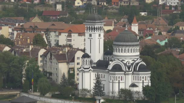 Orthodoxe Kathedrale Sighisoara Byzantinischer Stil — Stockvideo