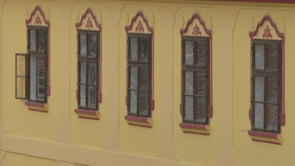 Beş Dekore Edilmiş Pencerenin Görüntüsü — Stok video