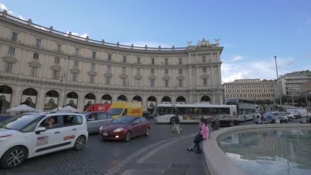 Blick Auf Den Verkehr Rom — Stockvideo