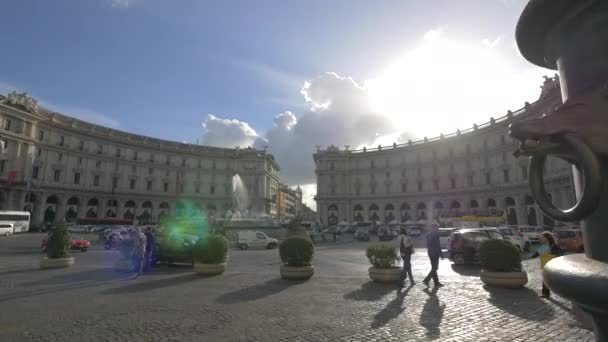 Piazza Della Repubblica Roma — Vídeo de Stock