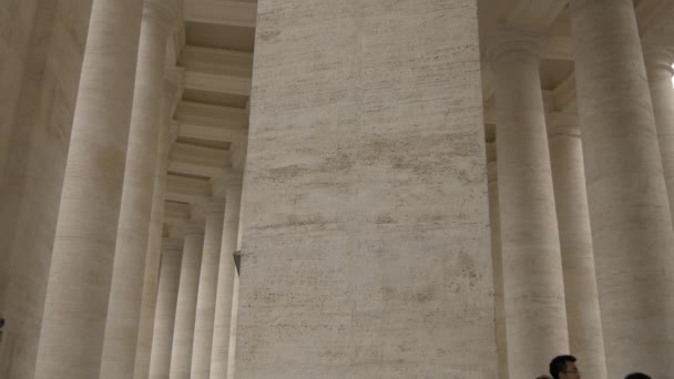 Pilar Columnas Del Antiguo Edificio — Vídeo de stock