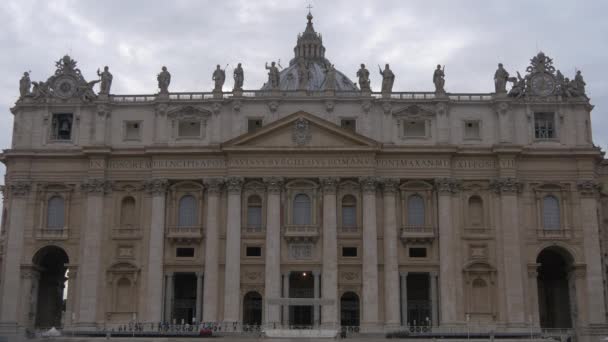 Facciata Della Basilica San Pietro Roma — Video Stock