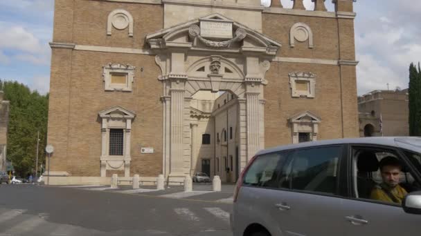 Entrada Porta Pia Roma — Vídeo de Stock