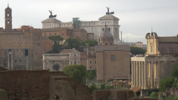 有建筑物的罗马景观 — 图库视频影像