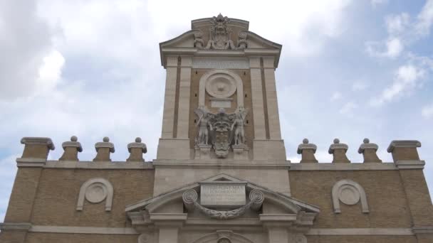 Porta Pia Facade Rome — Vídeo de stock