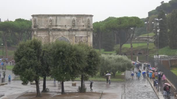 Arco Constantino Roma — Vídeo de stock