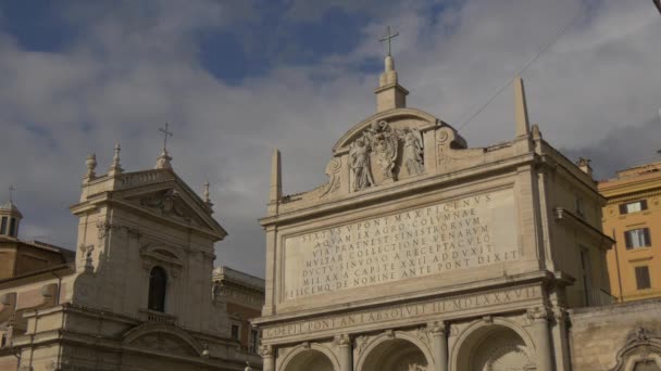Fontana Dell Acqua Felice Στη Ρώμη — Αρχείο Βίντεο