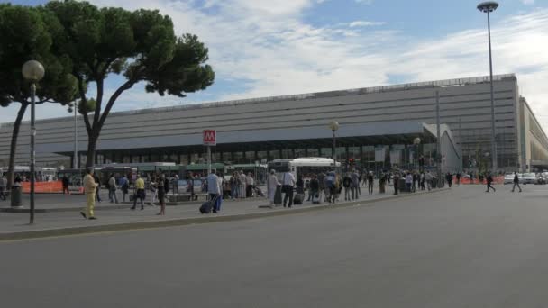 Estação Ferroviária Termini Roma — Vídeo de Stock