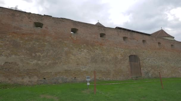 Largo Baluarte Fortaleza Fagaras — Vídeo de stock