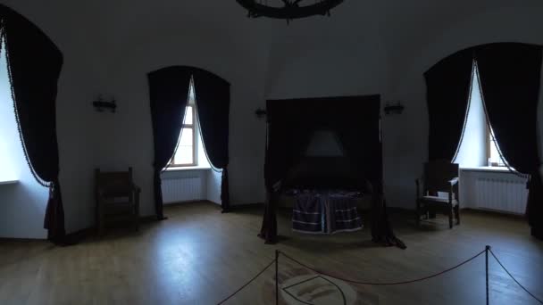 Schlafzimmer Der Festung Fagaras — Stockvideo