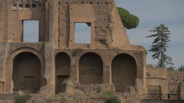 Över Gamla Ruiner Italien — Stockvideo