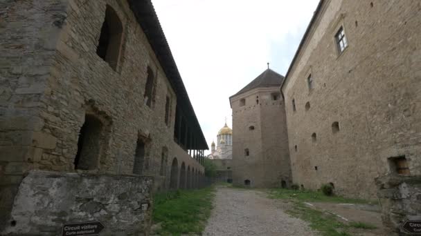 Stone Walls Fagaras Fortress — Stock Video