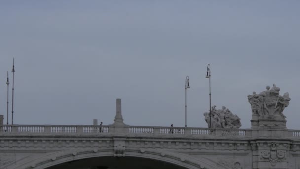 Widok Most Posągami — Wideo stockowe