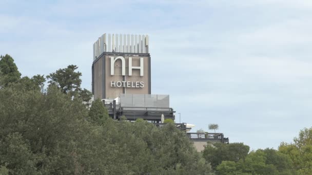 Vista Del Cartel Hoteles — Vídeos de Stock