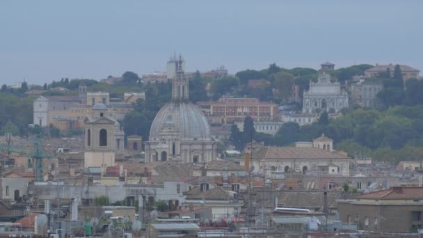 Roma Con Edificios Cúpulas — Vídeos de Stock