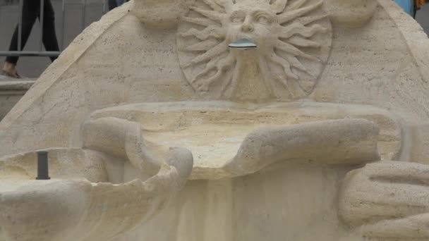 Detalhe Fontana Della Barcaccia — Vídeo de Stock