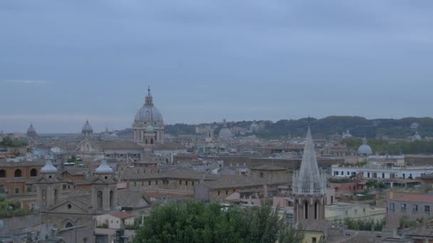 Panoramisch Uitzicht Rome — Stockvideo