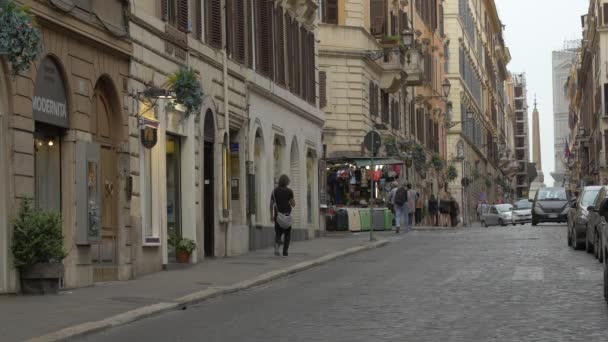 Tráfico Callejero Sistina Roma — Vídeos de Stock