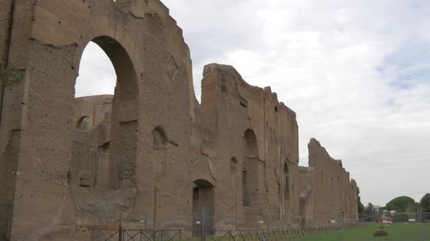 Terme Caracalla Włochy — Wideo stockowe