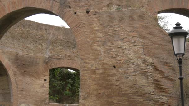 Eski Tuğla Duvar Manzarası — Stok video