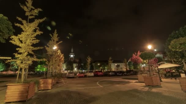 Bia Mare的夜间交通时间 — 图库视频影像