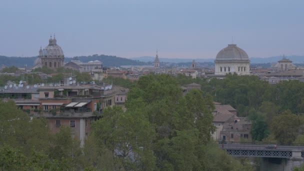 Roma Con Cúpulas Árboles — Vídeos de Stock